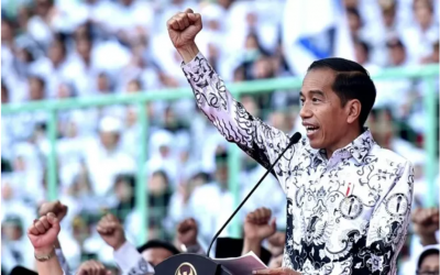 Presiden RI Joko Widodo (Jokowi) menghadiri acara Puncak Peringatan Hari Ulang Tahun (HUT) Ke-77 Persatuan Guru Republik Indonesia (PGRI) dan Hari Guru Nasional (HGN) Tahun 2022, Sabtu (03/12/2022). Read more: https://setkab.go.id/presiden-jokowi-hadiri-